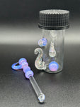 Neo Opal (CFL) / Magenta Dichro Threaded Jar & Flavour Wand Set